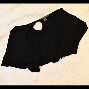 🖤Black Cut out Cropped Crop Top Small 🖤